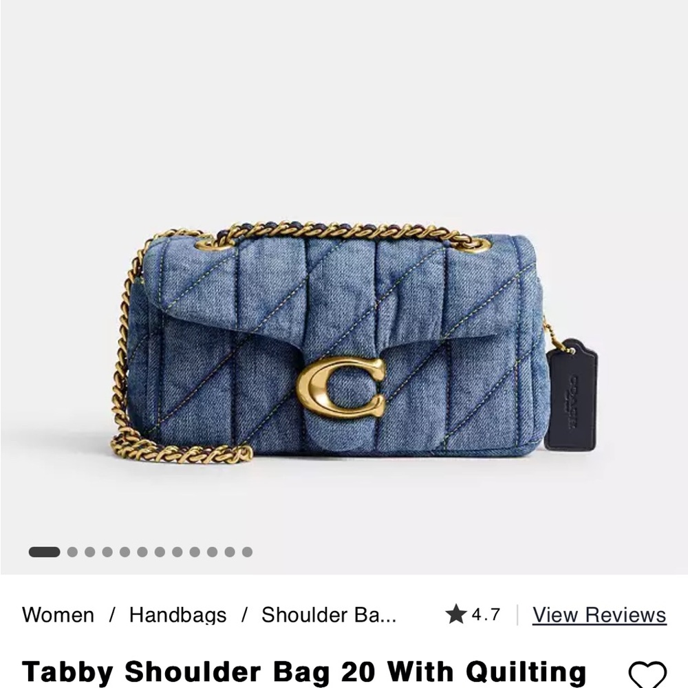 Coach Denim Tabby Shoulder Bag 20
